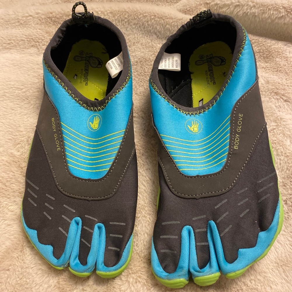 Body Glove  3T Barefoot Cinch Water Shoe Teal And Black Womens/unisex  Size  10